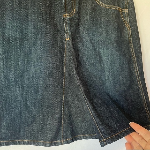 BUFFALO David Bitton Denim Skirt Peacock Embroider - Picture 5 of 6